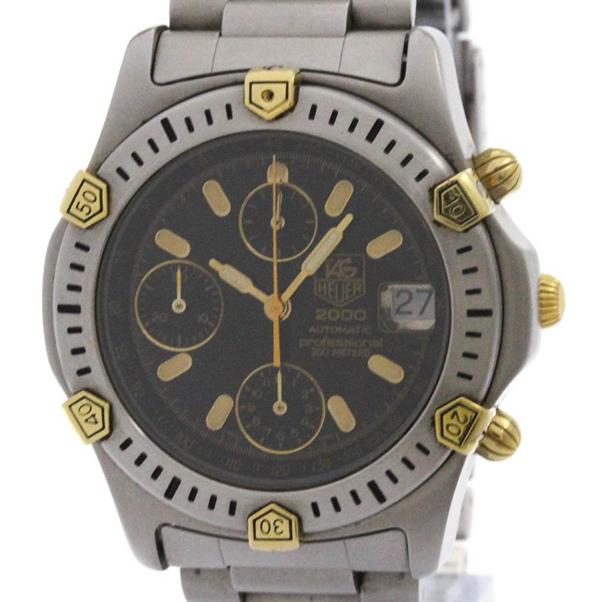 Tag Heuer 2000 Chronograph Gold Plated Steel Automatic Mens Watch 165306